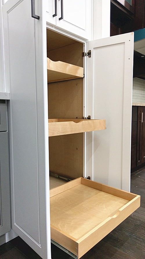 17'' Width Drawer Box Kitchen Cabinet Organizer Roll Out Wood Pull Out Tray Cabinet Slide Out Shelv, pull out sliding drawer Include Ball Bearing Sliding Wood sapcer (fits RTA face fraim cabinet B21 )