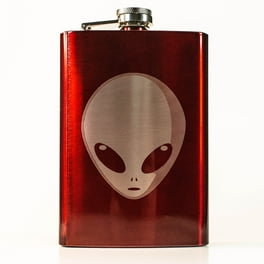 8oz RED Alien Flask 8oz RED Alien Flask