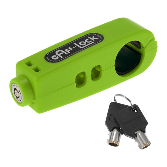 Unique Bargains Motorcycle Handlebar Lock Universal Scooter Bike Handlebar Throttle Grip Green Round Front Brake and Clutch Locks Anti-Theft 1 Pcs