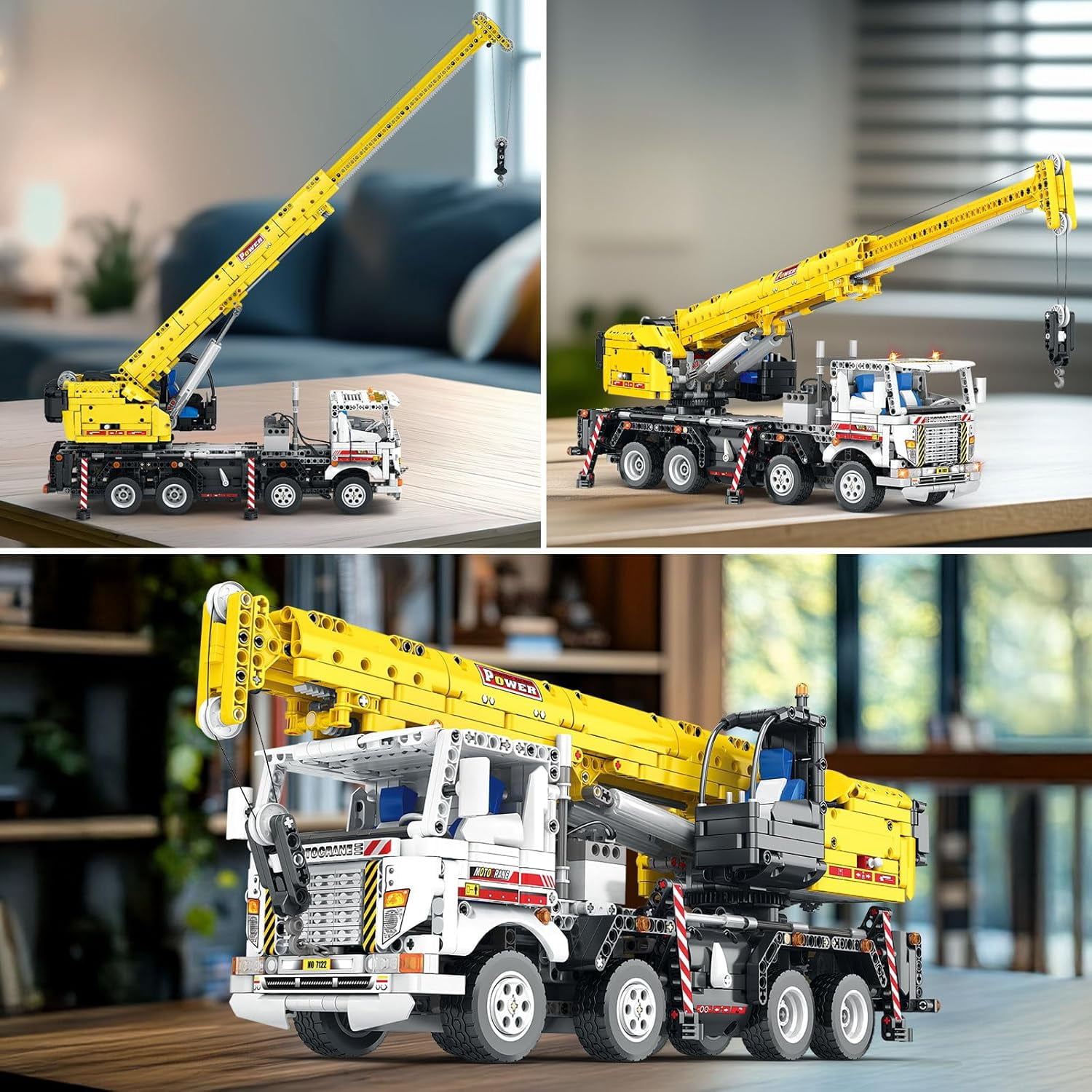 Crane Building Block Set 22007, Remote Control Crane Toy with Multiple Function Switching, Mechanical Construction Truck Model Building Kit, Gift for Adult 14+, 2023 Pieces