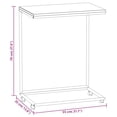 thumbnail image 4 of vidaXL Table d'Appoint avec Roulettes Noir 55x35x70 cm Bois Manufacturé, 4 of 4