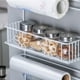 thumbnail image 5 of Organizador de alimentos para armario de montaje en puerta con diseño que ahorra espacio, estante de especias dos en uno para colgar o montar en la pared para la cocina y más (blanco), 5 of 7
