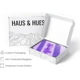 thumbnail image 4 of HAUS AND HUES Sunglass Art Purple Aesthetic Room Decor - Aesthetic Purple Wall Art & Cool Posters for Room Aesthetic Neon Pictures Wall Decor Purple Room Decor | Heart Glasses (Black Framed, 12x16), 4 of 6