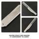 thumbnail image 5 of Peine de bolsillo plegable hecho a mano para hombres, peine alisador de pelo de dientes finos para el cuidado diario, peinado, barba o bigote, plateado S, 5 of 5