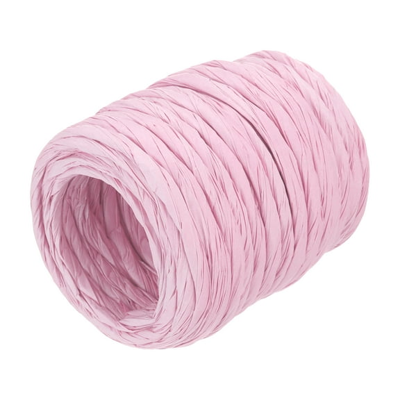 Uxcell Raffia Paper Craft Rope Packing Rope 13 Yards Twisted Paper Light Pink
