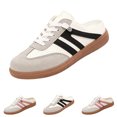 thumbnail image 2 of Yungyresw Mule Sneakers For Women Lace Up Low Top Breathable Walking Shoes Soft Sole Close Toe Comfortable Casual Work Flats 36, 2 of 5