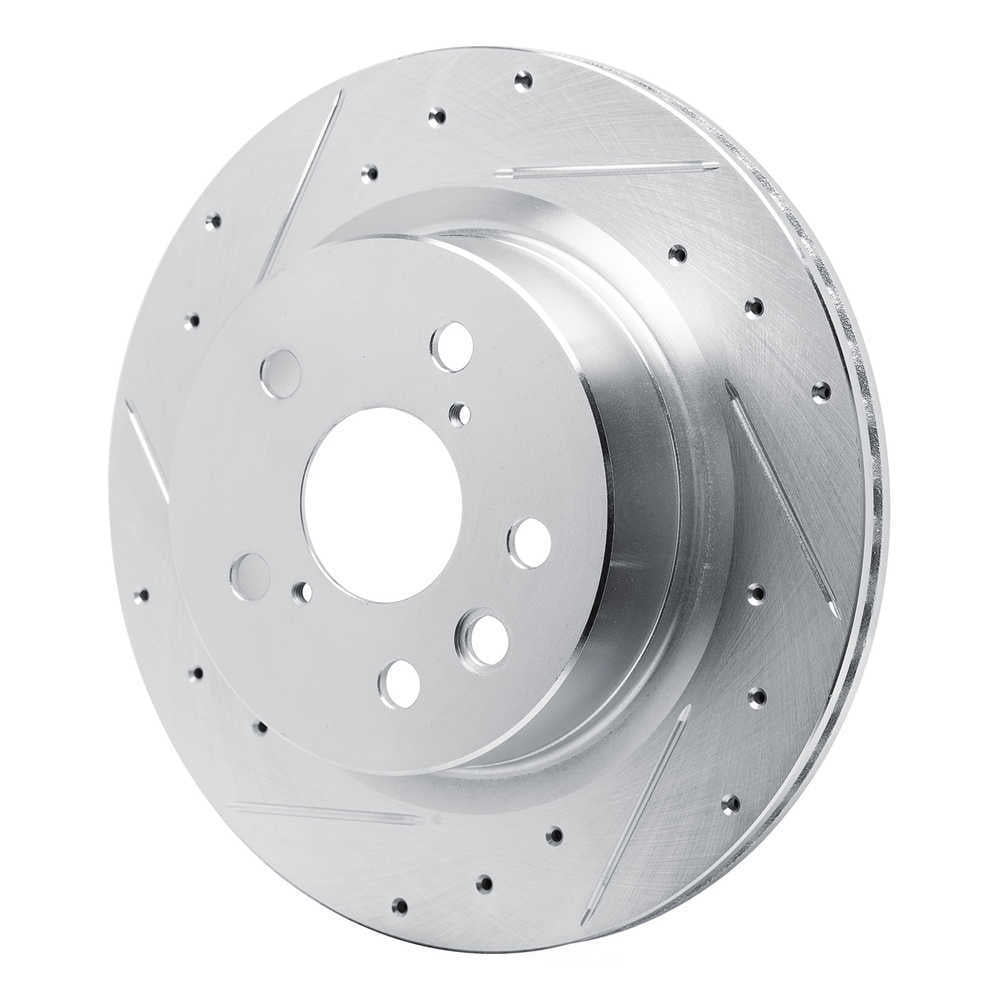 Dynamic Friction Company 631-75056L DFC Brake Rotor - Drilled And Slotted - Silver