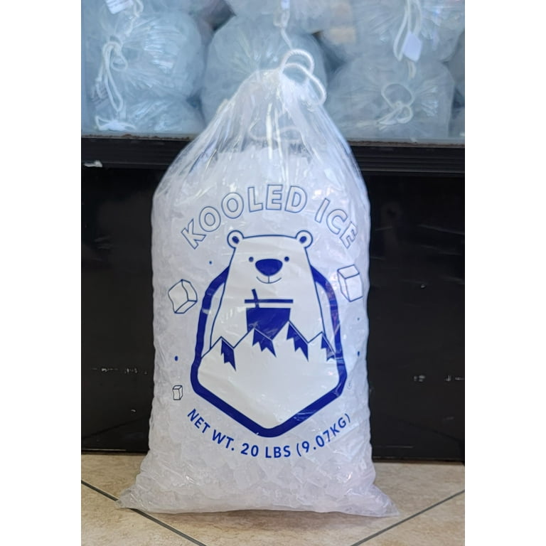5 lb. Clear Plastic Ice Bag with Ice Print - 1000/Bundle