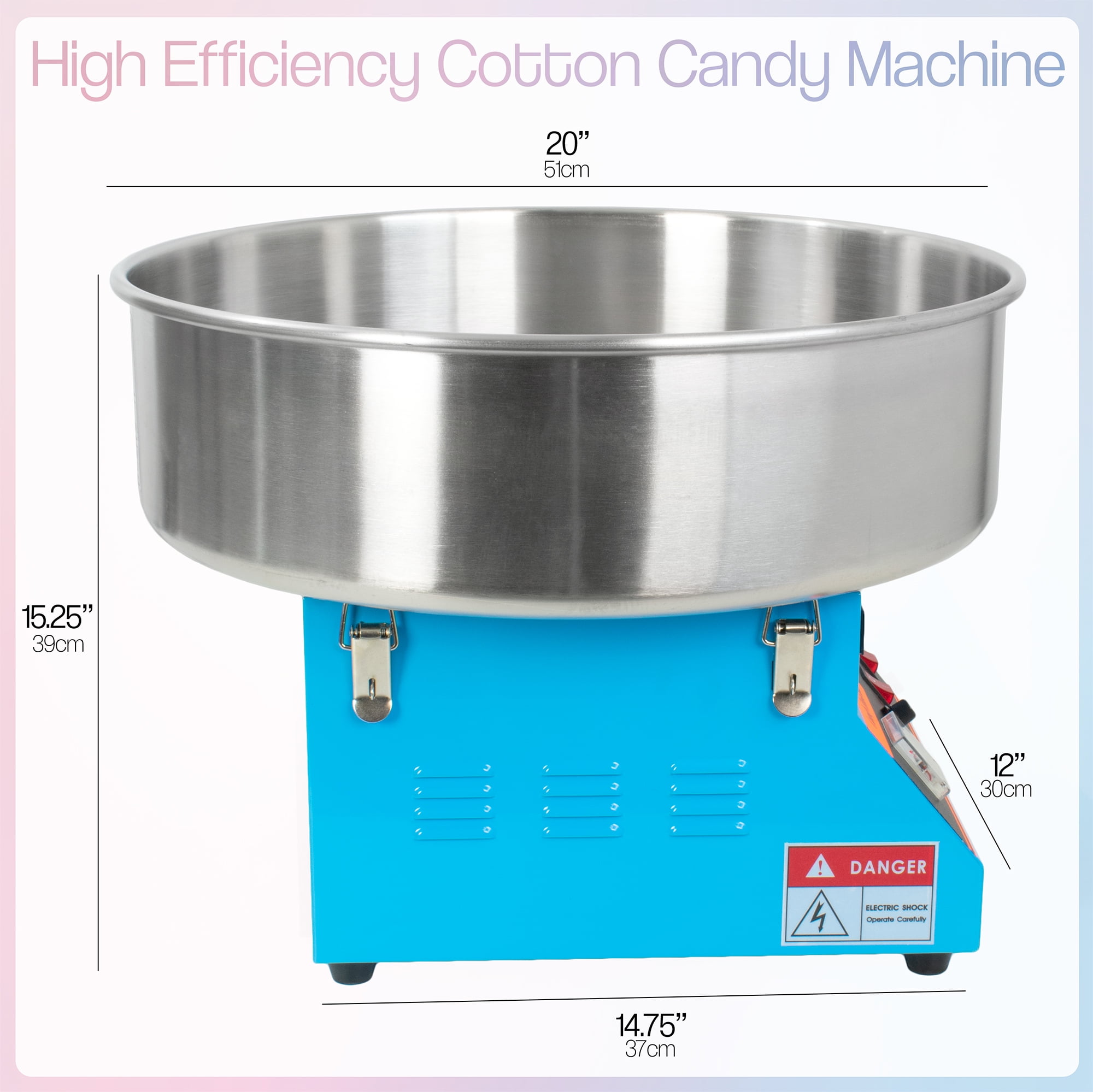 VIVO Blue Electric Commercial Cotton Candy Machine / Floss Maker (CANDY-V001B)