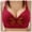 Wine, variant on FhsagQ Bra Womens Bras with Robe Womens No Steel Ring French Underwear Big Open Back Beautiful Back U Shaped Bra Summer Thin Bud Bra Women's Bras See Through Lace Chemise Sleepwear Black 44