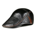 thumbnail image 1 of Casquette Beret Lierre en Cuir Véritable Gatsby Automne Hiver Chaude Décontractée, 1 of 4