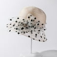 thumbnail image 4 of TINZ Chapeau de Robe pour Femmes Grand Feuille Fleur Chapeau de Douche Nuptiale Chapeaux de Soleil Chapeau de Plage Chapeaux de Mode d'Été Chapeau d'Eau pour Femmes Chapeaux Occidentaux pour Femmes Chapeau Rond Grand, 4 of 4