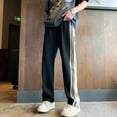thumbnail image 4 of Pantalones de verano rectos góticos a rayas, pantalones de chándal para hombre, pantalones deportivos finos para hombre, tendencia de ropa 2024, nuevos pantalones planos originales, 4 of 5