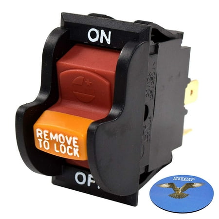 Delta Table Saw On Off Switch HQRP On-Off Toggle Switch for Delta 22-540 23-655 23-675 28-150 28-195 28-560 31-325 36-977 36-978 36-979 36-980 36-981 36-982 37-275X 37-380 Power Tools, Planer, Band Saw, Grinder + HQRP Coaster ()