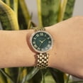 thumbnail image 2 of Anne Klein Gold-Tone Crystal Bezel Green Sunray Dial Ladies Watch, 2 of 6
