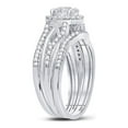 thumbnail image 3 of FB Jewels 10kt White Gold Round Diamond Bridal Wedding Ring Band Set 1/2 Cttw, 3 of 4