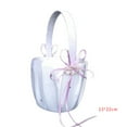 thumbnail image 6 of Colorful Bowknot Satin Wedding Flower Girl Basket Romantic Ceremony Decoration Wedding Accessories purple, 6 of 9