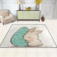 thumbnail image 3 of SKYSONIC Easter Bunny Egg Area Rug Pad - 80x58 inch - 100% Light Weight Polyester Fabric for Living Bedroom, 3 of 6