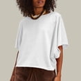thumbnail image 6 of Czanzd Women's Oversized Cotton Short Sleeve T Shirt,White,XXL, 6 of 7