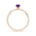 thumbnail image 2 of ANGARA Natural 0.7 Ct. Amethyst with Diamond Infinity Ring in 14K Rose Gold for Women (Ring Size: 11.5), 2 of 10