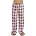 thumbnail image 2 of Aricy Flannel Fuzzy Pajama Pants Women Comfy Soft Fluffy Plush Plaid Pj Pants Drawstring High Waisted Wide Leg Lounge Pants, 2 of 3