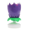 thumbnail image 5 of Birthday Cake Flower Candles with Happy Birthday Music Rotating Setup - Purple, 5 of 10