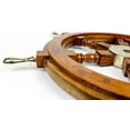 thumbnail image 6 of Wooden Ship Wheel (16 Inches, Brass Handle), 6 of 6