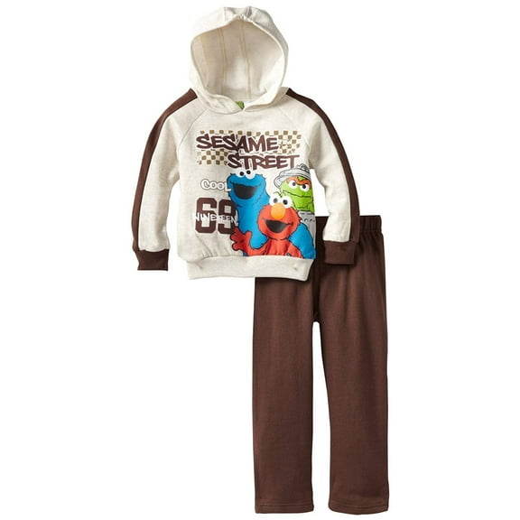 Sesame Street Baby Boys 2 Piece Set, Beige, 24 Months