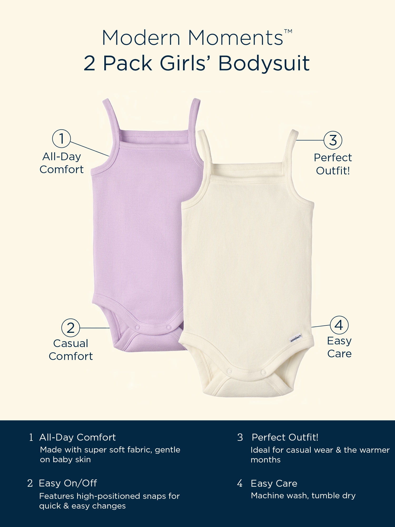 Matissa Baby Bodysuit/Onesie Extender (Pack of 2)