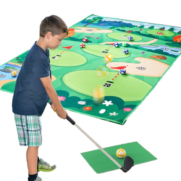KYAIGUO Kids Golf Clubs Toys Toddler Indoor&Outdoor Golf Balls Mat Baby Educational Parent-Child Golf Family Play Set for 3 Years Old