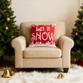 thumbnail image 1 of PEONAVET Polyester Pillowcase Christmas Pillowcase Christmas Tree and Christmas Snowflake Embroidery Pillowcase About 18 X 18 Inches Suitable for Christmas Decoration Home Decoration, 1 of 6