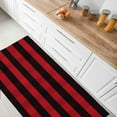 thumbnail image 2 of PiccoCasa Cotton Carpet Checkered Plaid Doormat Rugs, Red & Black 59"x35.4", 2 of 8