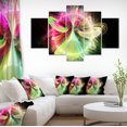 thumbnail image 1 of Large Circle with Yellow Curves - Floral Canvas Art Print, 1 of 3