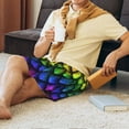 thumbnail image 4 of Mens Pajama Shorts, Dragon Scales Sleep Shorts Men Pajama Bottoms Lounge PJ Shorts with Pockets, 4 of 6