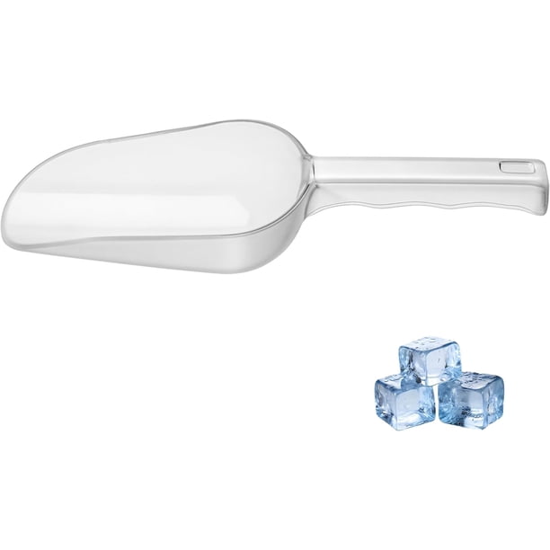 Cuchara de Hielo de Policarbonato Transparente de 12 oz Libre de BPA con Mango Ergonómico para Congelador y Granos