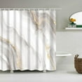 thumbnail image 3 of LSLJS Marble Shower Curtain for Bathroom 71*59" Gold Gray Watercolor Modern Ink Art Bath Decor Abstract Granite Fabric Waterproof Hotel Quality Bath Accessories for Bathtub, Bathroom, 3 of 3