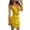 Yellow, variant on FRSASU Women's Backless V Neck Mini Dress High Slit Club Night Out Party Cocktail Dresses Yellow