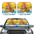 thumbnail image 2 of Daiia Animals on Noah's Ark1 2PCS Car Windshield Sun Shade, Foldable Sun Shield for Car Front Window, Auto Sun Blocker Visor Protector Universal for Truck SUV Pickup-Small, 2 of 7