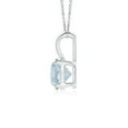 thumbnail image 2 of ANGARA Natural V-Bale Round Aquamarine Solitaire Pendant in 14K White Gold for Women (Size-6mm) | March Birthstone, Birthday, Anniversary, Jewelry Gift for Women | Natural Aquamarine Necklace, 2 of 10