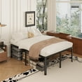 thumbnail image 3 of Lutown-Teen 24 Inch High King Bed Frame with Rounded Corner Legs Heavy Duty Metal King Size Platform Bed Frame No Box Spring Needed, Easy Assembly, Noise Free, Black., 3 of 7