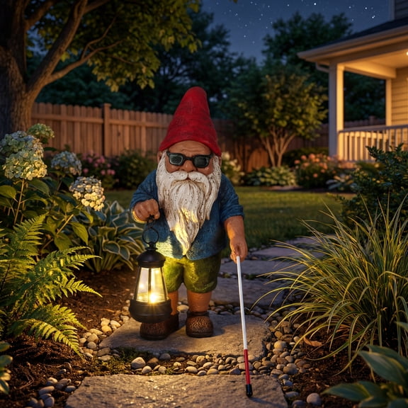 Solar Garden Statue Outdoor Lawn Yard Ornament Backyard Landscape Decor