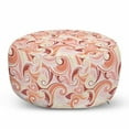 thumbnail image 1 of Abstract Pouf Cover with Zipper, Pastel Color Retro Old Fashioned Swirls and Curves Pattern in Continuous Order, Soft Decorative Fabric Unstuffed Case, 30" W X 17.3" L, Multicolor, by Ambesonne, 1 of 5