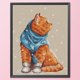 thumbnail image 1 of Cuadros Decorativos Kit de gatito de punto de cruz completo algodón 3 hebras estampado regalo de decoración de la habitación del hogar Ndcxsfigh Nuevos Originales, 1 of 9