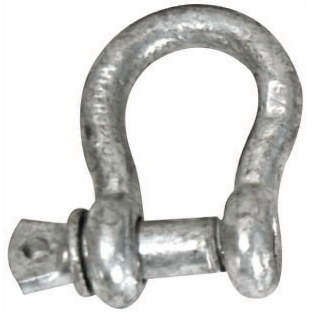 WhiteCap Industries Boat Anchor Shackle S-1534P Marine Series; Round Pin; 1/2 Inch; Galvanized; Steel; Single