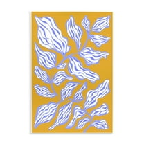 Stupell Industries Leaves on Orange Botanical & Floral Painting Unframed Art Print Wall Art, 10 x 15