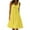Yellow Dress, variant on Women's Crewneck Sleeveless Dress Summer Knee Length Ruffle Dresses Solid Color Casual Comfy Beach Vacation Sundress White,XXXXL