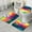 Colorful Tie Dye, variant on Tie Dye Heart Accent Mandala Pattern Bathroom Rugs Sets 3 Piece,Toilet Cover Set,Absorbent Non Slip Bathroom Mats Sets with U-Shaped Contour Rug Toilet Rug Set