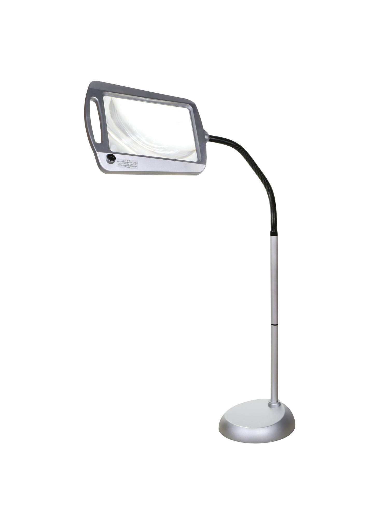 Silver New daylight24 402039-05 Natural Daylight Full Page Magnifier Floor Lamp