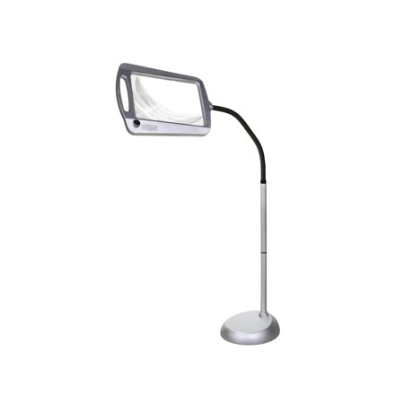 Floor Standing LED Lighted Magnifier - Adjustable 3X Magnifying Power Aid for Reading
