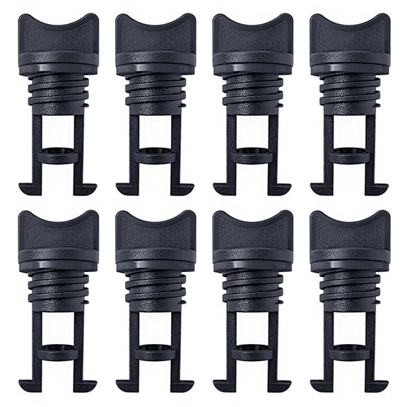 8Pcs Nylon Kayak Drain Plugs with Black Rubber Ring 3/4Inch 19mm Thread Drain Plug Replacement for Kayak Dinghy Canoe Boat